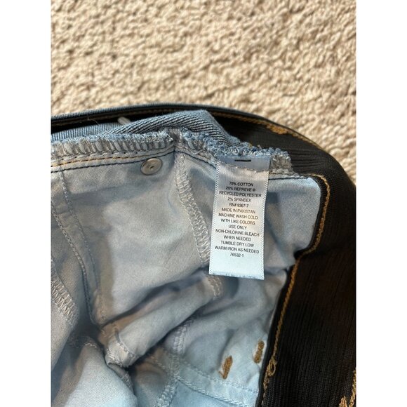 St. Johns Bay Wide Leg Denim Jeans Womens Size 12 High Rise Stretch - Picture 7 of 7